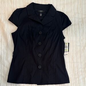 Alfani Women's Elegant Black Button-Down Shirt